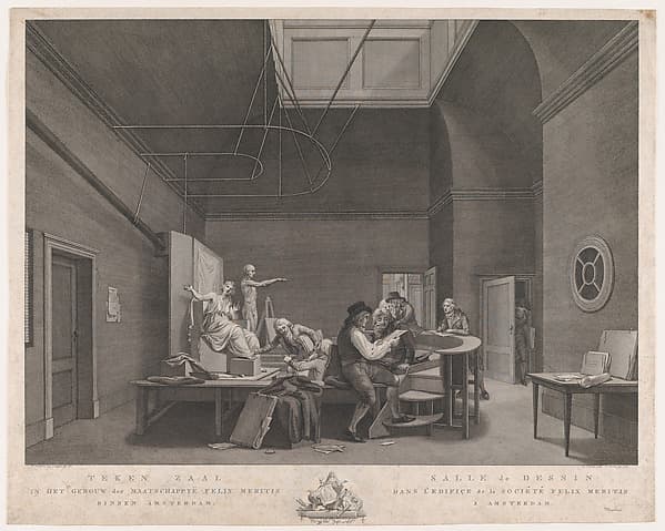 The Drawing Academy at the Felix Meritis Society in Amsterdam, by Reinier Vinkeles