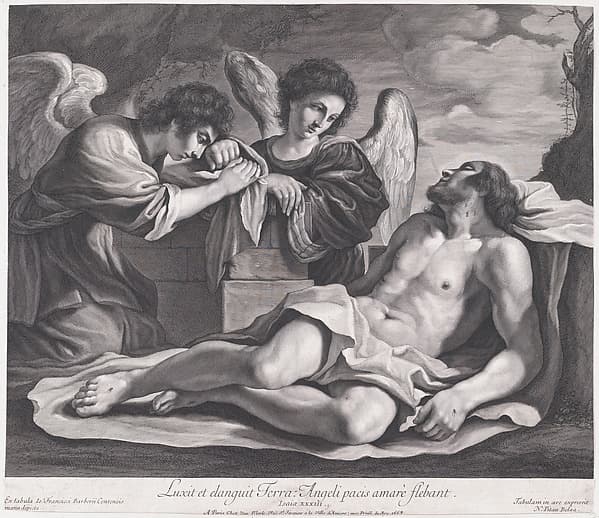 Angels Mourning over the Dead Christ, by Nicolas Pitau