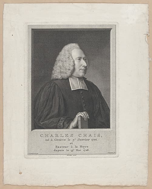 Portrait of Charles Chais, by Jacob Houbraken