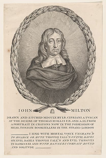 John Milton, by Giovanni Battista Cipriani