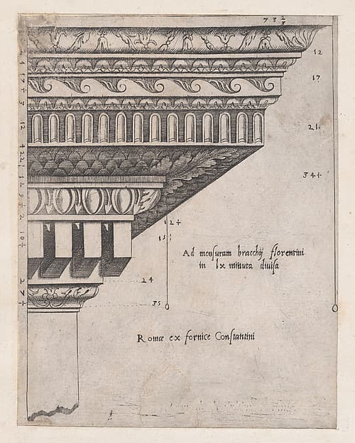 Cornice, from "Speculum Romanae Magnificentiae", by Anonymous