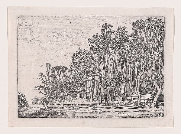Two Plank Hedges, from Verscheyden Landtschapjes (Various Little Landscapes), Plate 6, by Willem Pietersz Buytewech