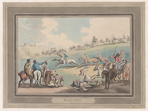 Racing [The Start], by Thomas Rowlandson