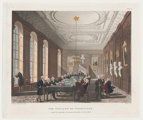 The College of Physicians, by Thomas Rowlandson