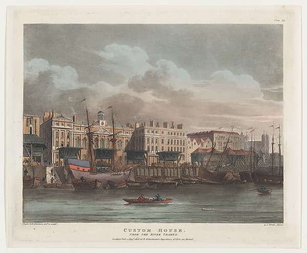 Custom House, by Thomas Rowlandson