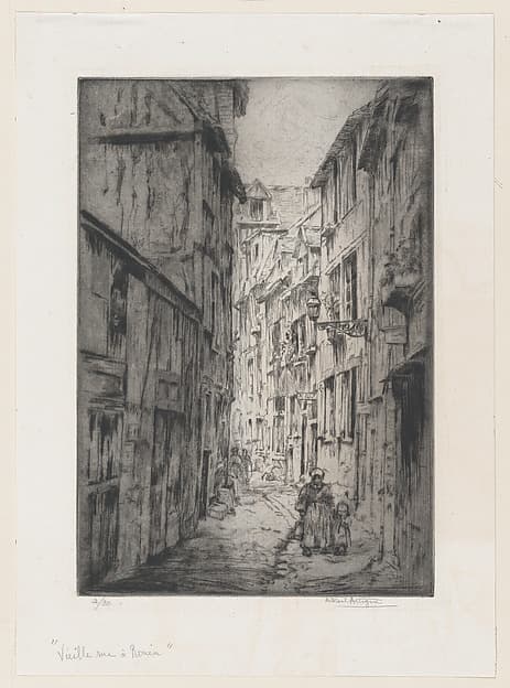 Old Street in Rouen, by A. Paul Artigue