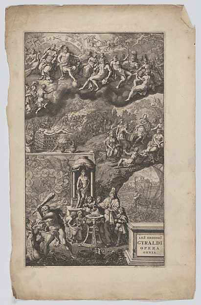 Frontispiece for 'Lili Guegori Gyraldi Opera Omnia', by Jan van den Aveelen