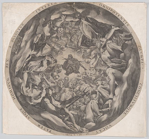 Concourse of the Gods on Mount Olympus, by Cornelis Cort