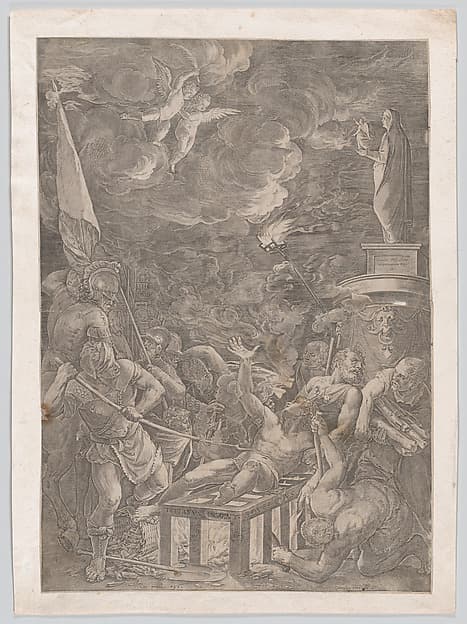 The Martyrdom of St Lawrence, by Cornelis Cort