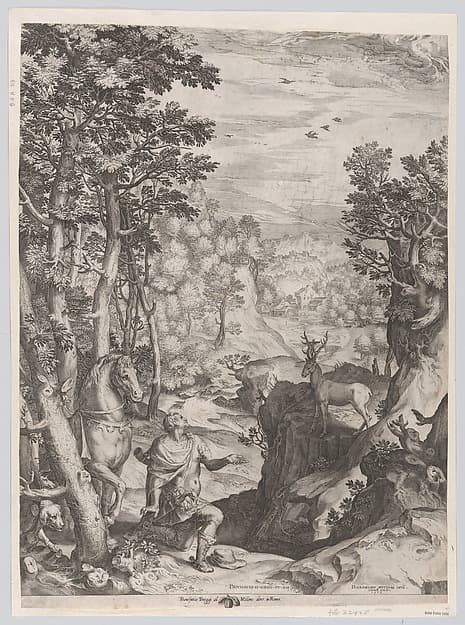 St. Eustace in the Wilderness, by Cornelis Cort
