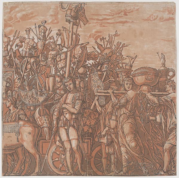 Sheet 3: The trophies of war, from "The Triumph of Julius Caesar", by Andrea Andreani