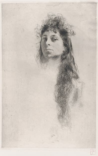 Head of a Girl with Long Hair, by Robert Frederick Blum