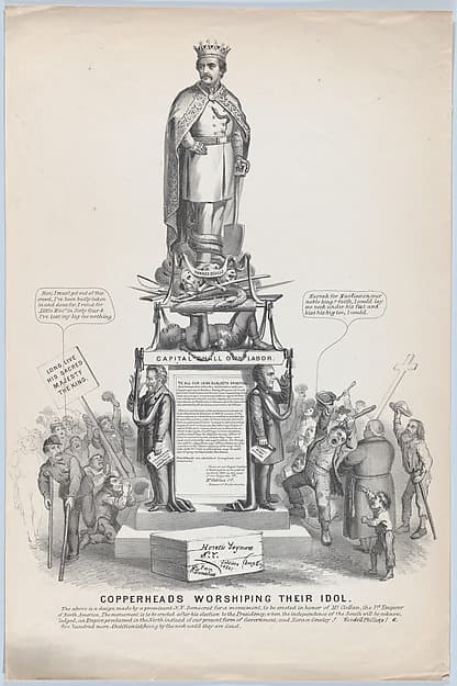 Copperheads Worshiping Their Idol, by Anonymous, American, 19th century