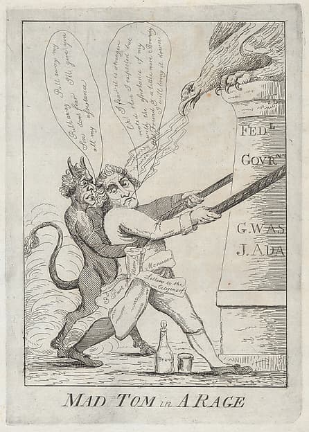 Mad Tom in a Rage, by Anonymous, American, 19th century