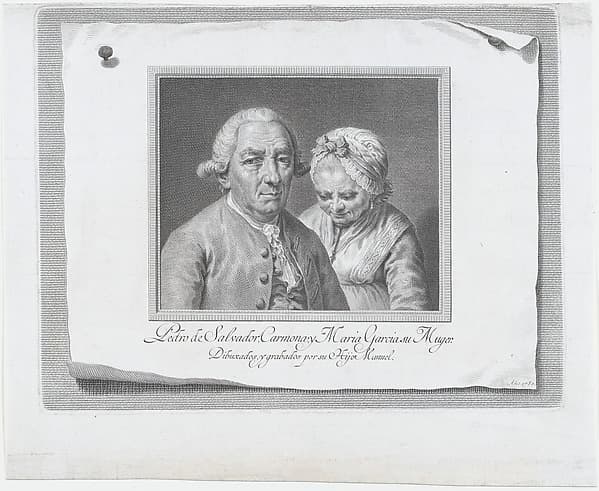 Portrait of Pedro de Salvador Carmona and his wife María García, by Manuel Salvador Carmona