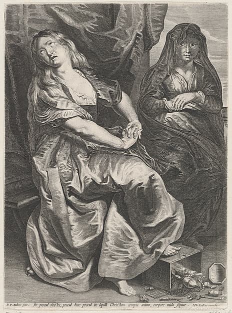 St. Mary Magdalen Trampling Her Valuables, by Lucas Vorsterman I