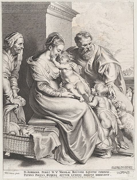 The Holy Family with Saint Elizabeth and John the Baptist as a Child, by Lucas Vorsterman I