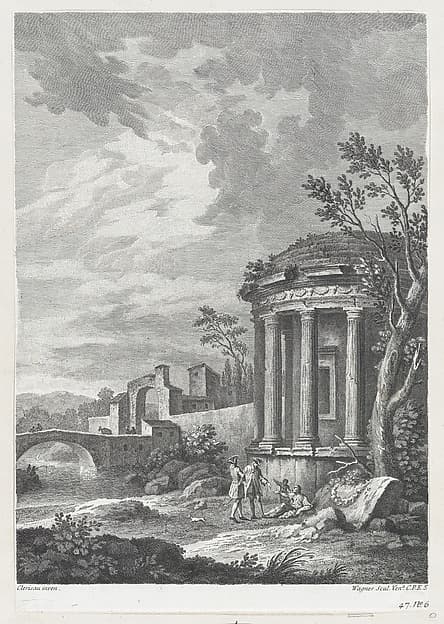 Landscape with Temple, by Joseph Wagner