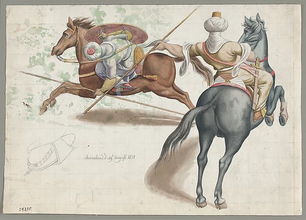 Fighting Horsemen, by Friedrich Olivier