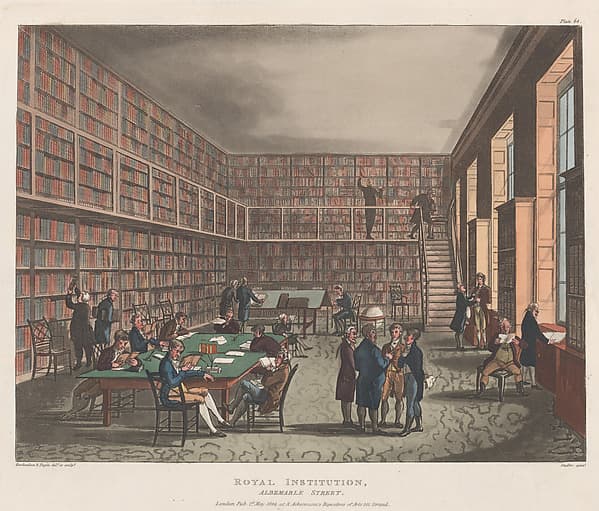 Royal Institution, Albemarle Street, by Thomas Rowlandson