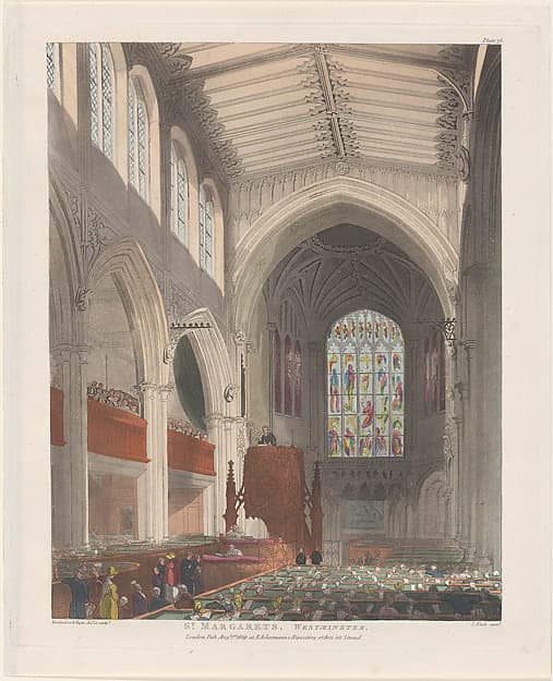St. Margaret's Westminster, by Thomas Rowlandson