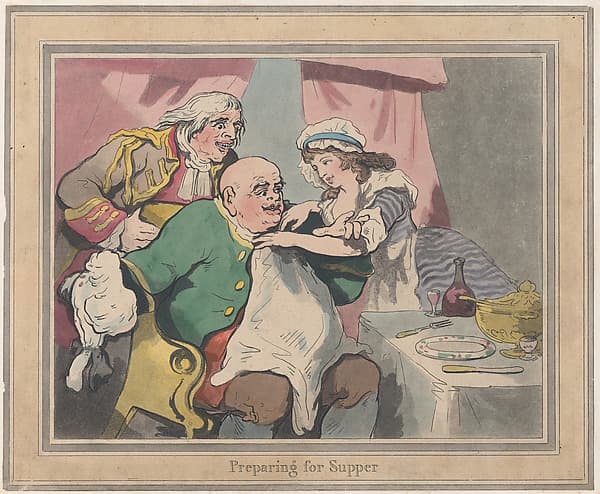 Preparing for Supper, by Thomas Rowlandson