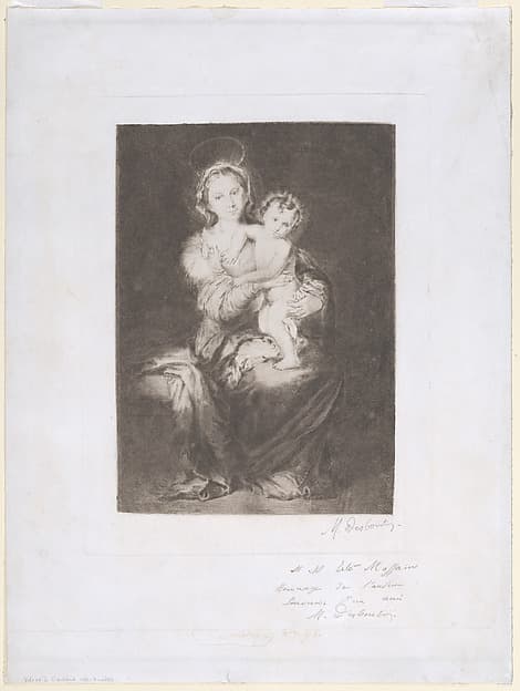 Virgin and Child, after Murillo, by Marcellin Desboutin