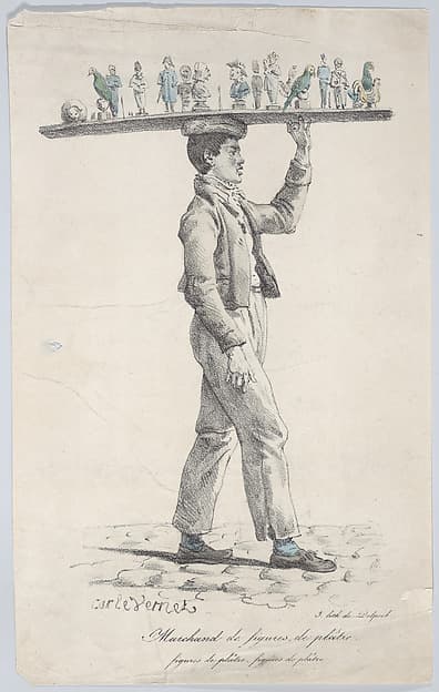 Merchant of Plaster Figures, by Carle (Antoine Charles Horace) Vernet