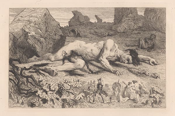 The Blood of Giants illustration for Louis Bouilhet's sonnet in "Sonnets and Etchings", by J. Bouilhet