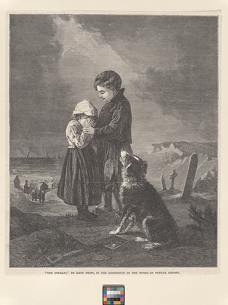 The Orphans, from "Illustrated London News", by William Luson Thomas