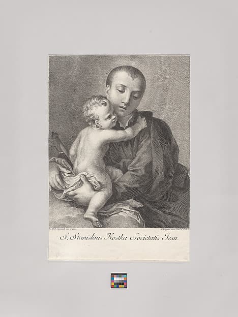 Saint Stanislaus Kostka holding the Christ child in his arms, by Joseph Wagner
