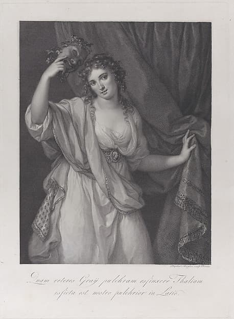 Lady Hamilton as the Comic Muse, Thalia, by Raphael Morghen
