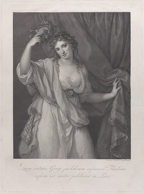 Lady Hamilton as the Comic Muse, Thalia, by Raphael Morghen