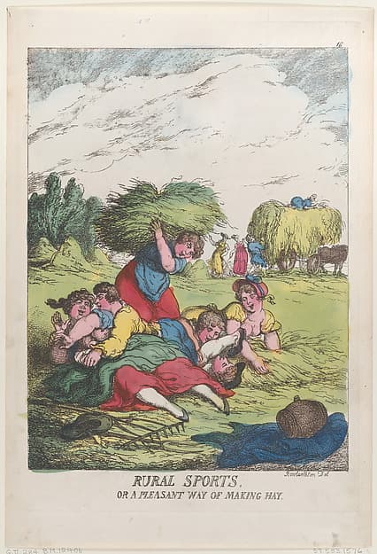 Rural Sports, or a Pleasant Way of Making Hay, by Thomas Rowlandson