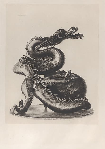 Large Bronze Dragon Incense Burner, by Henri Charles Guérard