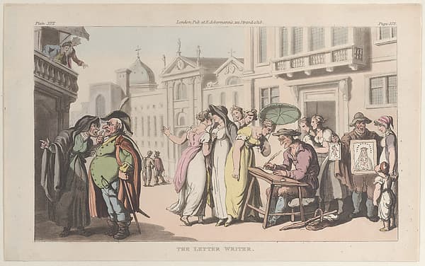 The Letter Writer, by Thomas Rowlandson