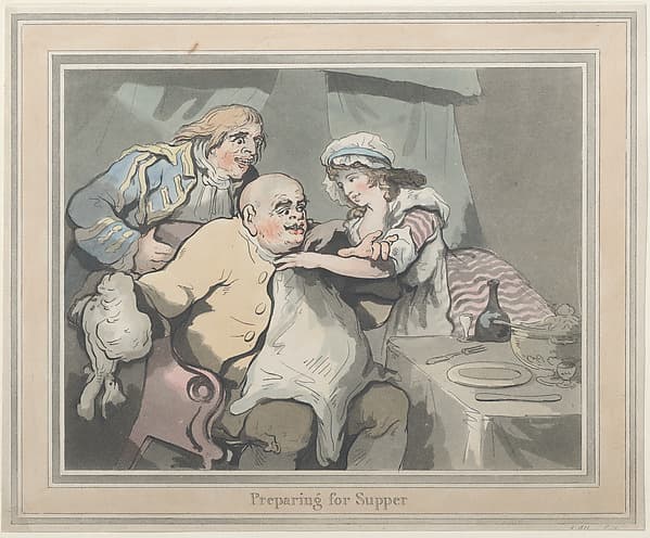 Preparing for Supper, by Thomas Rowlandson