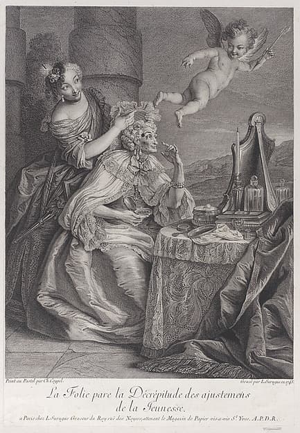 Age adorned by folly with the clothes of youth, by Louis Surugue