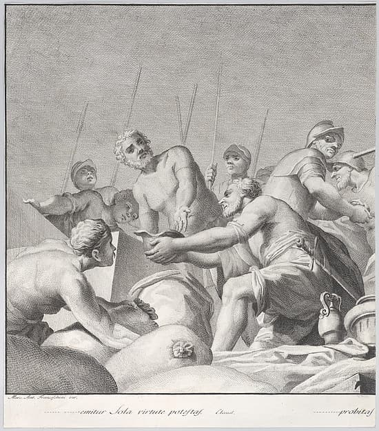 Embriaco Rejecting the Spoils, from: Forme Picturarum Archetypae, by Lorenzo Lorenzi
