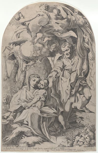 The rest on the flight into Egypt, by Francesco Brizio