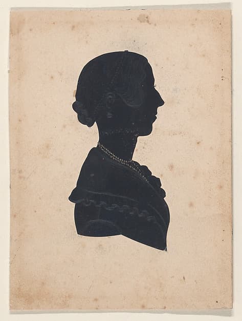 Silhouette of a man facing left, by Rufus K. Cummings