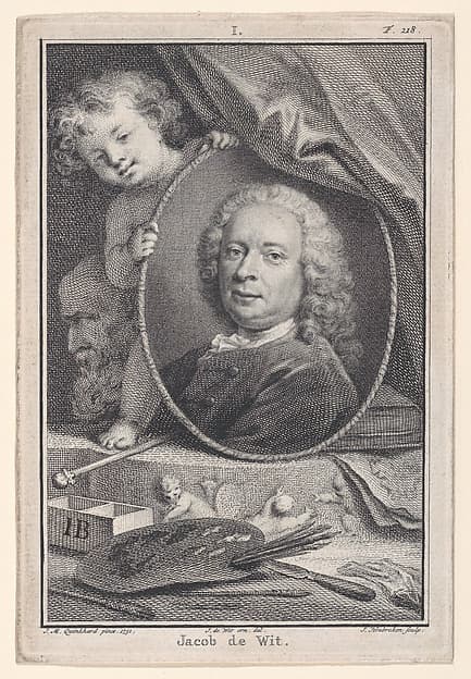 Portrait with Ornamental Embellishments, by Jacob Houbraken