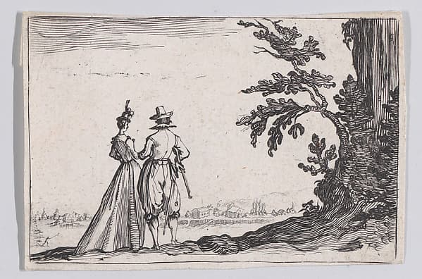 Reverse Copy of La Promenade (The Walk), from "Les Caprices" Series A, The Florence Set, by Anonymous