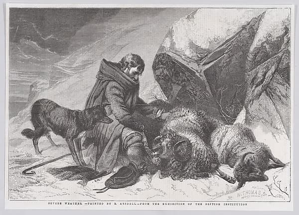 Severe Weather, from "Illustrated London News", by William Luson Thomas