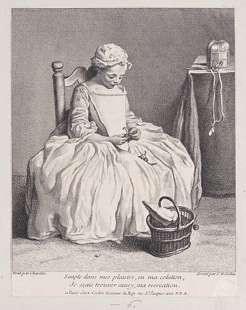 Little Girl with Cherries, by Charles Nicolas Cochin I