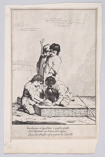 Children playing "à Capelletto", by Giuseppe Maria Crespi