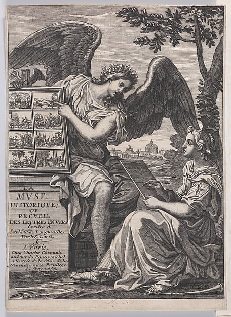 Frontispiece to "La Muse Historique", by François Chauveau