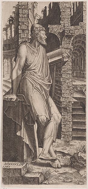 St. Matthew, from "Christ, the Twelve Apostles and St. Paul", by Lambert Suavius