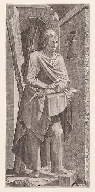 St. Andrew, from "Christ, the Twelve Apostles, and St. Paul", by Lambert Suavius