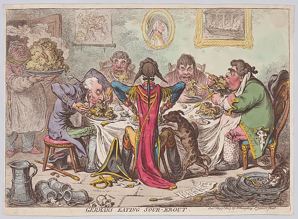 Germans Eating Sour-Krout, by James Gillray